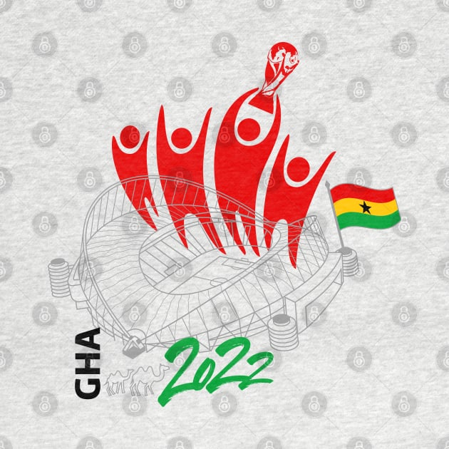 Ghana World Cup Soccer 2022 by DesignOfNations